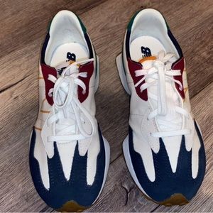 New balance 327 Natural indigo Green Maroon Gum